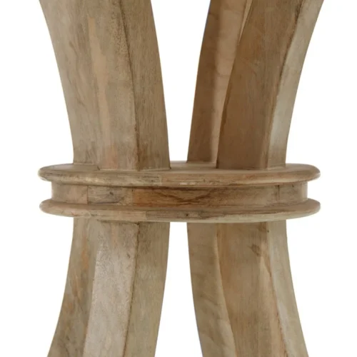 Table à manger bois de manguier naturel ronde Ixia 85 cm — vue 3