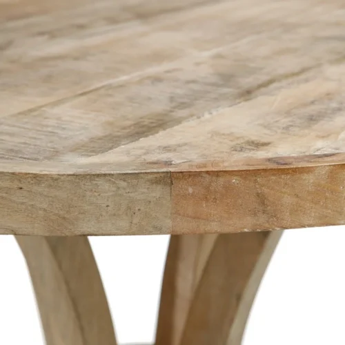 Table à manger bois de manguier naturel ronde Ixia 85 cm — vue 4