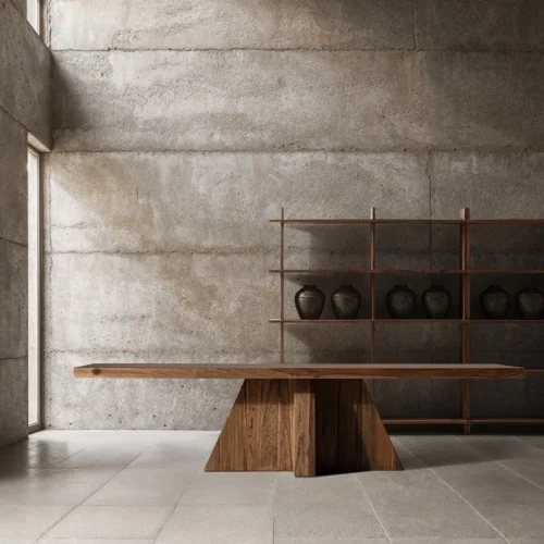 Table à manger Brutalist bois de sal 320 cm Vical Home — vue 5