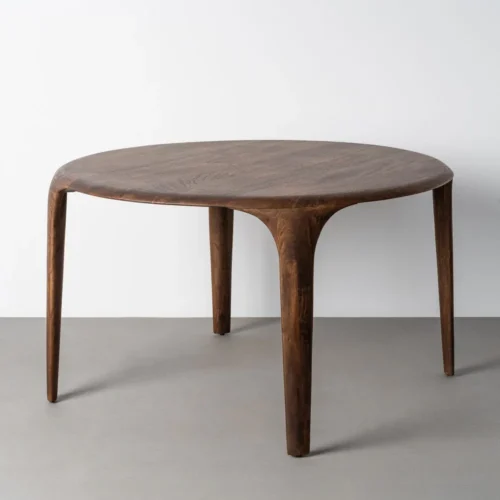 Table à manger ronde bois de manguier Ixia 130 cm