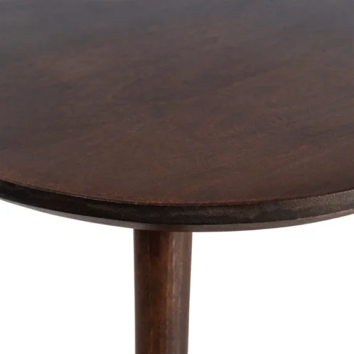 Table à manger organique bois de manguier marron foncé Ixia 80 cm — vue 4