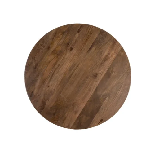 Table à manger ronde bois de manguier massif Ixia 120 cm — vue 8