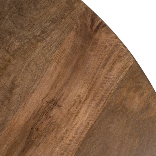 Table à manger ronde bois de manguier massif plateau épais Ixia 150 cm — vue 9
