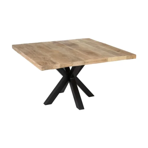 Table à manger carrée bois de manguier noir Ixia 130 cm — vue 3