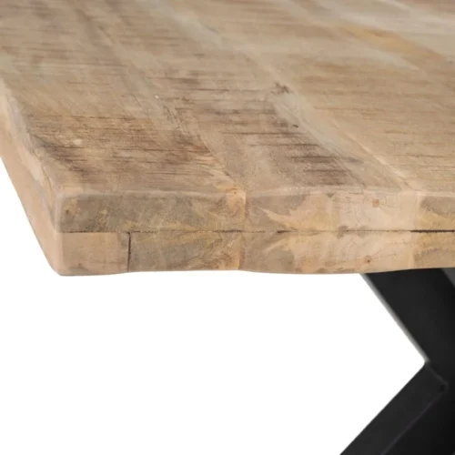 Table à manger carrée bois de manguier noir Ixia 130 cm — vue 4