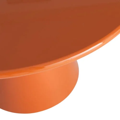Table à manger ronde laquée orange brillant Ixia 120 cm — vue 3