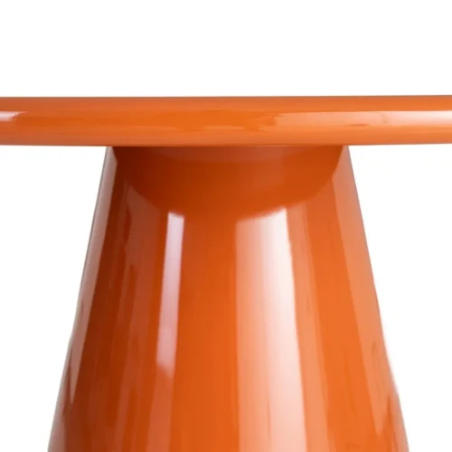 Table à manger ronde laquée orange brillant Ixia 120 cm — vue 4