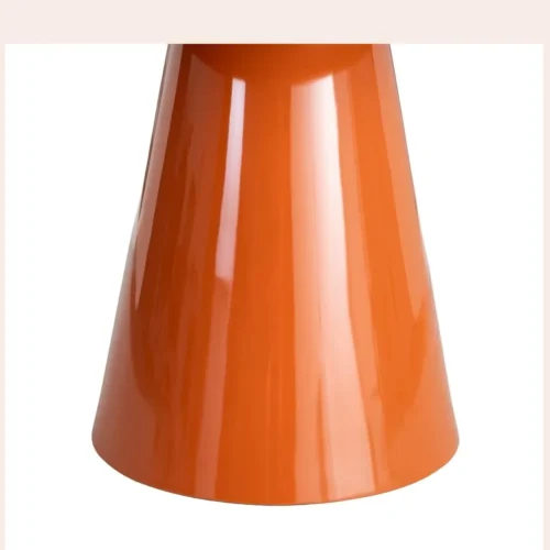 Table à manger ronde laquée orange brillant Ixia 120 cm — vue 5