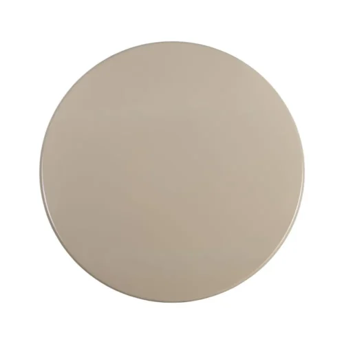 Table à manger ronde laquée taupe brillant Ixia 120 cm — vue 9