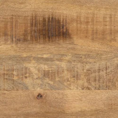 Table à manger ronde pieds massifs bois de manguier noir Ixia 140 cm — vue 5