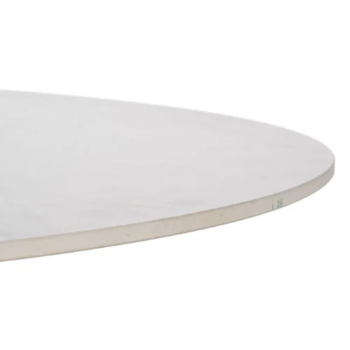 Table à manger ronde plateau céramique effet marbre piètement métal Ixia 120 cm — vue 5