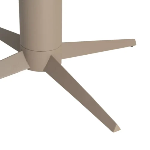 Table à manger ronde plateau céramique effet travertin beige Ixia 120 cm — vue 6