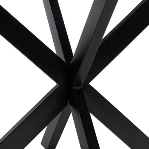 Table à manger ronde plateau épais bois de manguier noir Ixia 130 cm — vue 7