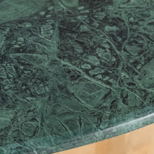 Table à manger ronde plateau marbre vert Ixia 115 cm — vue 4