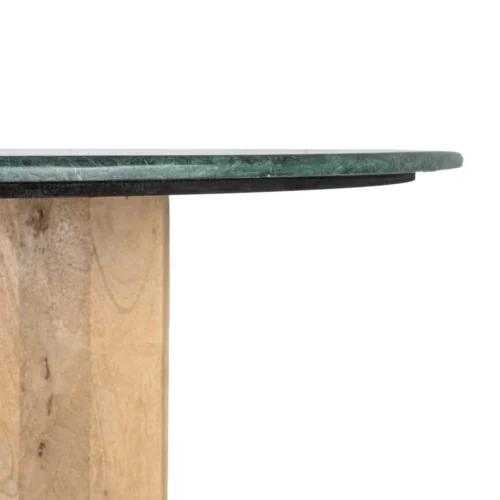 Table à manger ronde plateau marbre vert Ixia 115 cm — vue 5