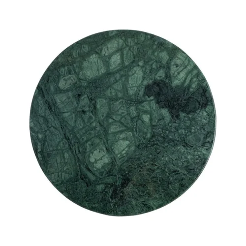 Table à manger ronde plateau marbre vert Ixia 115 cm — vue 8