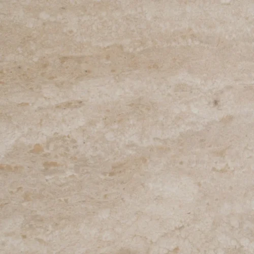 Table à manger ronde plateau pierre frittée beige Ixia 90 cm — vue 4