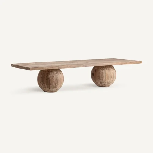 Table à manger Erloy bois de chemin de fer Vical Home — vue 2