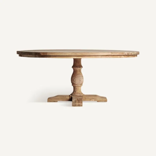 Table à manger Gyor teck recyclé marron clair Vical Home