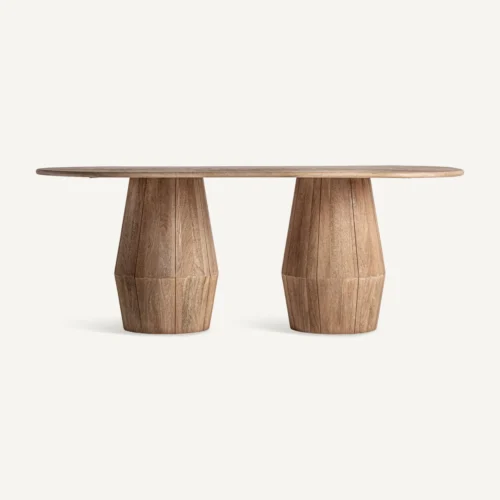 Table à manger Jacquard manguier brun clair 220 cm Vical Home