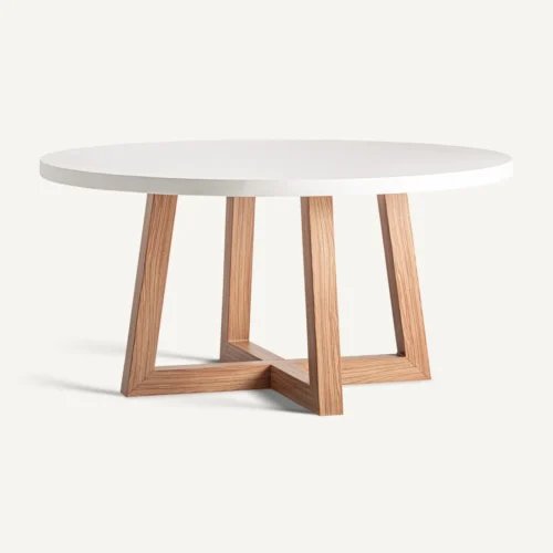 Table à manger Koshena béton blanc cassé Vical Home — vue 2