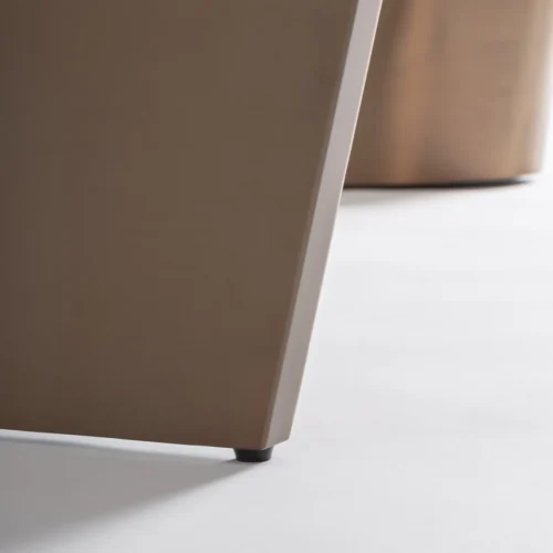 Table à manger Ledat pierre frittée blanc cassé Vical Home — vue 4