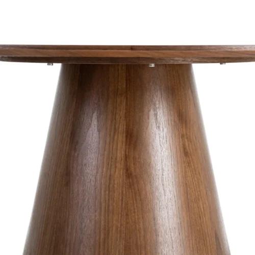 Table à manger marron finition bois ronde Ixia 120 cm — vue 4