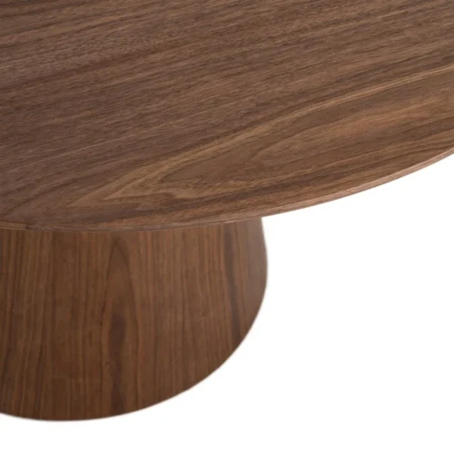 Table à manger marron finition bois ronde Ixia 120 cm — vue 6