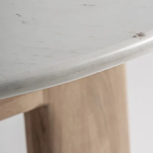 Table à manger Nara chêne et marbre blanc Vical Home — vue 6