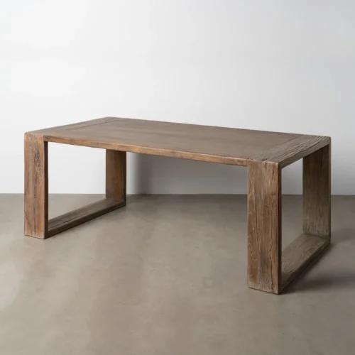Table à manger rectangulaire bois d'orme recyclé Ixia 200 cm