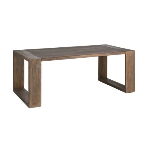 Table à manger rectangulaire bois d'orme recyclé Ixia 200 cm — vue 2