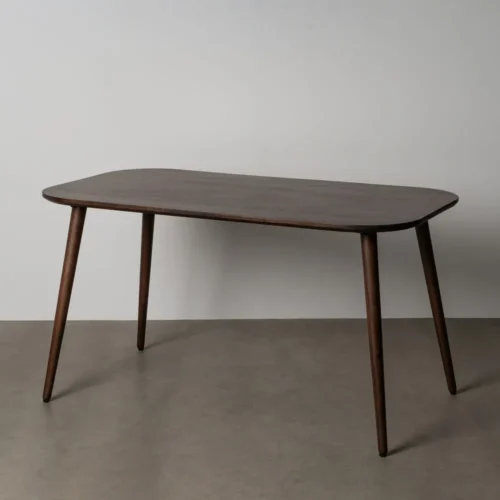 Table à manger organique bois de manguier marron foncé Ixia 145 cm