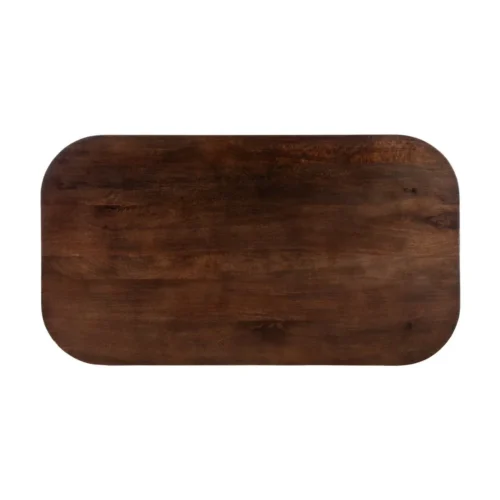Table à manger organique bois de manguier marron foncé Ixia 145 cm — vue 7