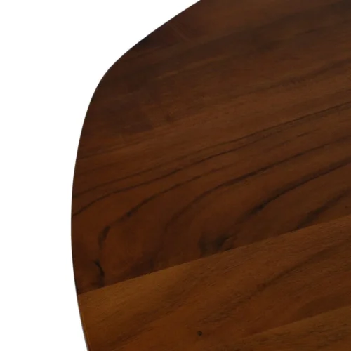 Table à manger ovale bois de manguier piètement métal Ixia 200 cm — vue 4