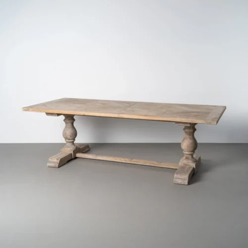 Table à manger rectangulaire bois de pin recyclé Ixia 240 cm