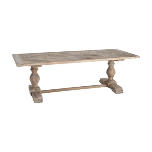 Table à manger rectangulaire bois de pin recyclé Ixia 240 cm — vue 9