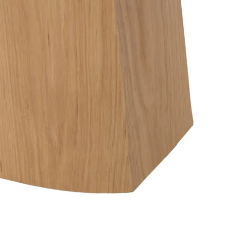 Table à manger ovale plateau céramique effet marbre blanc-naturel Ixia 180 cm — vue 8