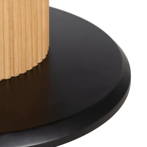 Table à manger ovale plateau céramique effet marbre piètement large Ixia 180 cm — vue 9