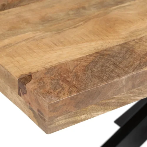 Table à manger rectangulaire plateau épais bois de manguier noir Ixia 160 x 90 cm — vue 3