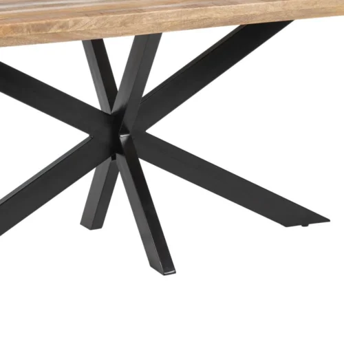 Table à manger rectangulaire plateau épais bois de manguier noir Ixia 160 x 90 cm — vue 6