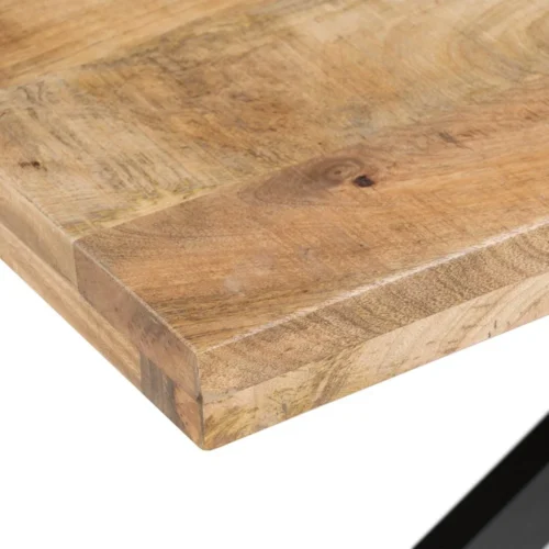 Table à manger rectangulaire plateau épais bois de manguier noir Ixia 180 cm — vue 3