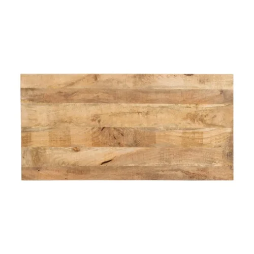 Table à manger rectangulaire plateau épais bois de manguier noir Ixia 180 cm — vue 7