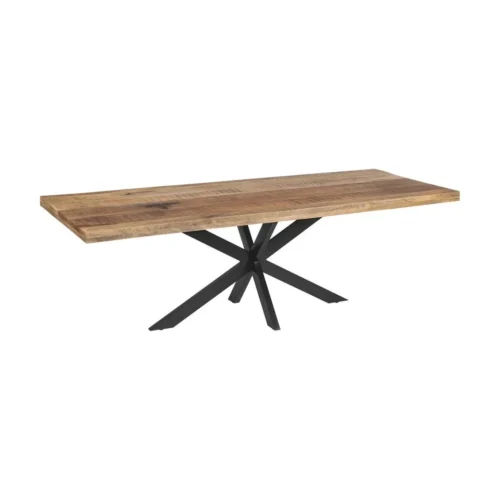 Table à manger rectangulaire plateau épais bois de manguier noir Ixia 240 cm — vue 2