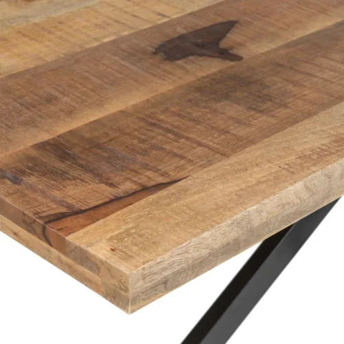 Table à manger rectangulaire plateau épais bois de manguier noir Ixia 240 cm — vue 3
