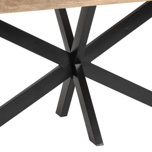 Table à manger rectangulaire plateau épais bois de manguier noir Ixia 240 cm — vue 6
