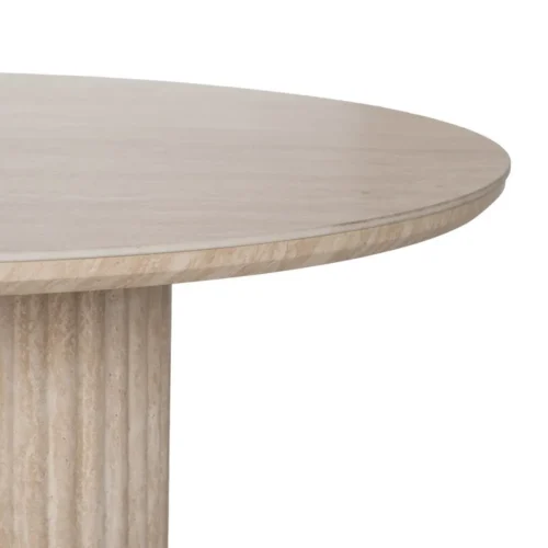 Table à manger ovale plateau pierre frittée beige Ixia 180 cm — vue 5