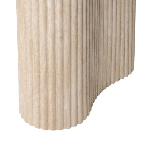 Table à manger ovale plateau pierre frittée beige Ixia 180 cm — vue 9
