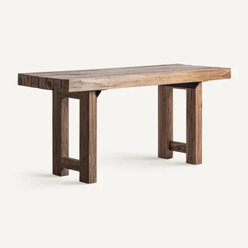 Table à manger Riom bois recyclé marron Vical Home — vue 2