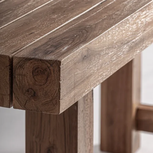 Table à manger Riom bois recyclé marron Vical Home — vue 4
