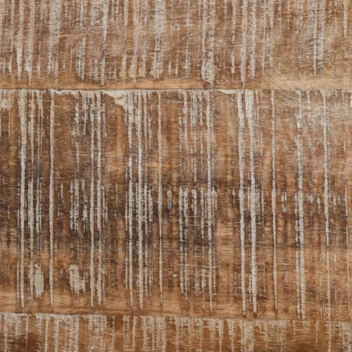 Table à manger ronde bois de manguier blanc patiné Ixia 150 cm — vue 5